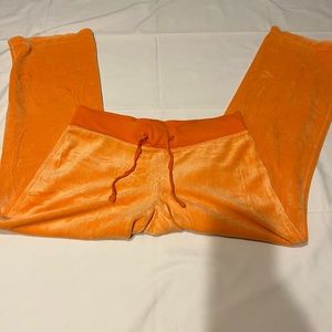 Orange Velour Sweatpants
